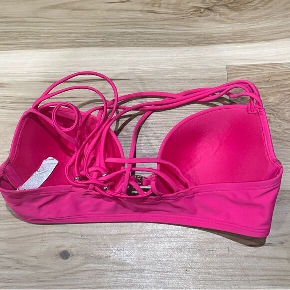 Aerie Convertible Hi Rise Pink Bikini Swimsuit Women’s Medium/34C - Picture 2 of 6